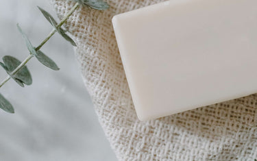 Cream soap after being crafted.