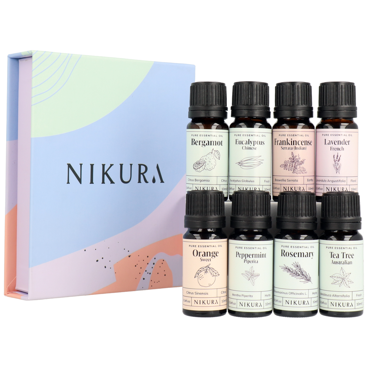 Luxury Essential Oil Gift Set | 8 x 10ml | Nikura Luxury Essential Oil Gift Set | 8 x 10ml | Nikura