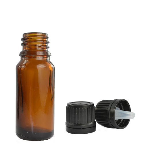Amber Glass Dropper Bottle With Cap 10ml (Empty) for Aromatherapy