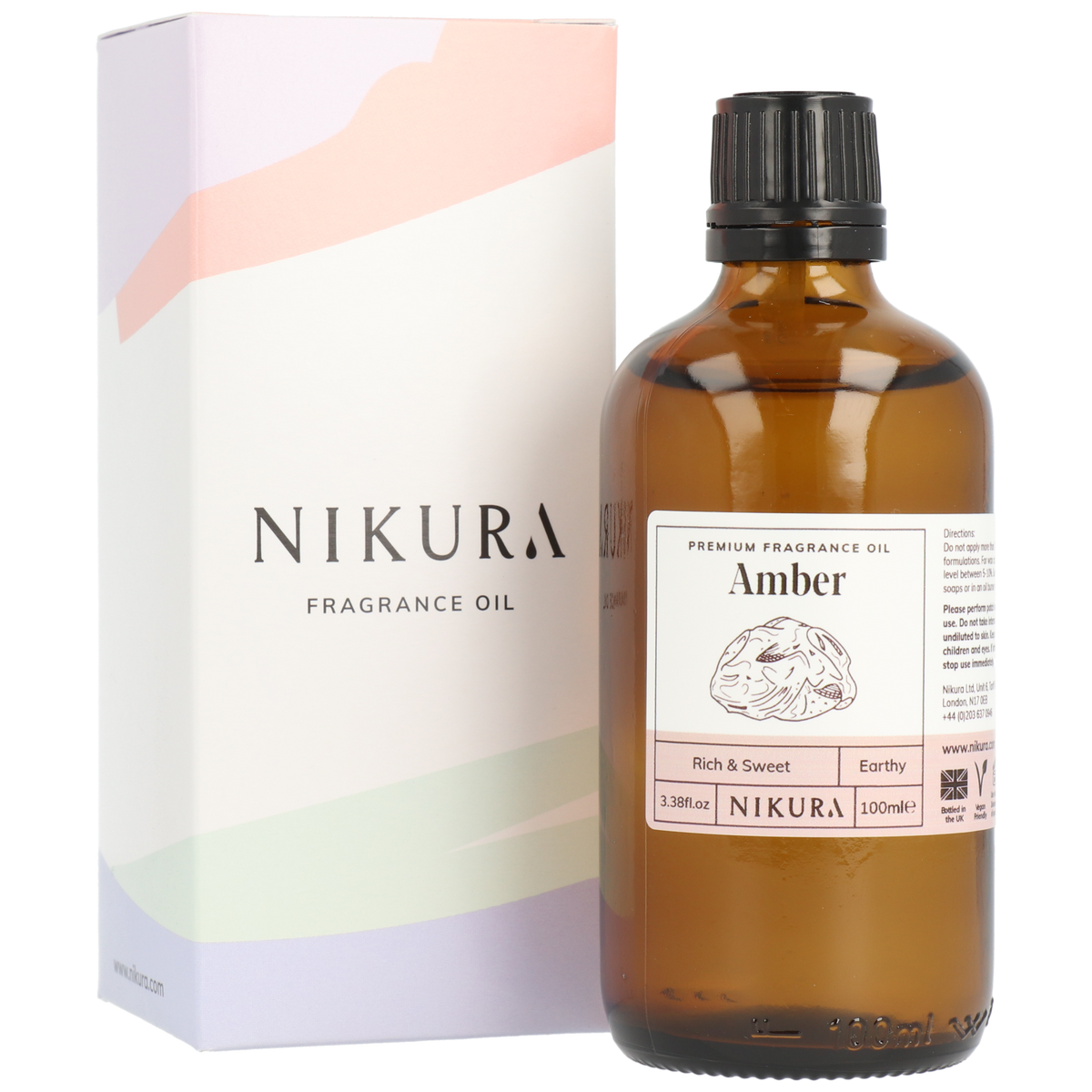 Nikura Amber Fragrance Oil 10ml, 50ml, 100ml 
