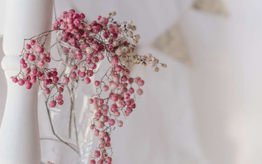 Pink Pepper berries in a vase