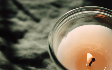 Close up of a burning candle