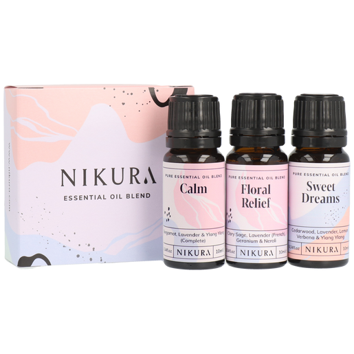 3 x 10ml | De-Stress | Anti-Anxiety, Floral Relief & Sweet Dreams Essential Oil Blends Set