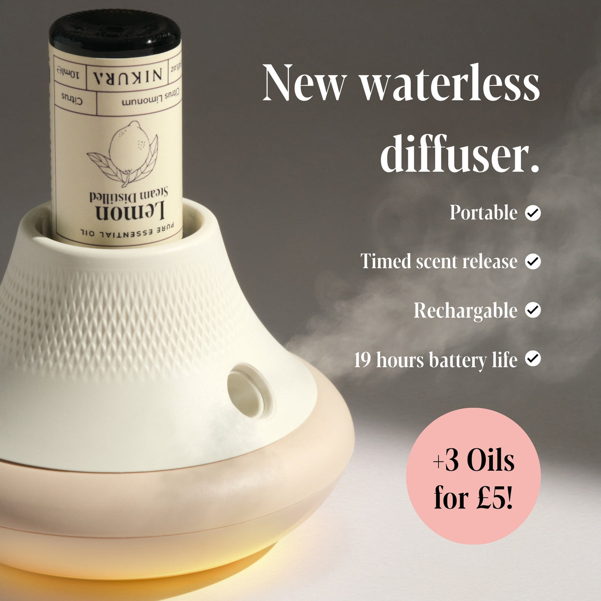 Misti Portable Waterless Diffuser | Nikura