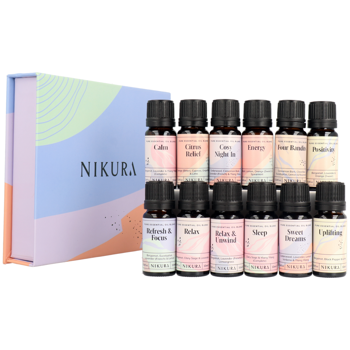 Luxury Essential Oil Blends Gift Set | Nikura