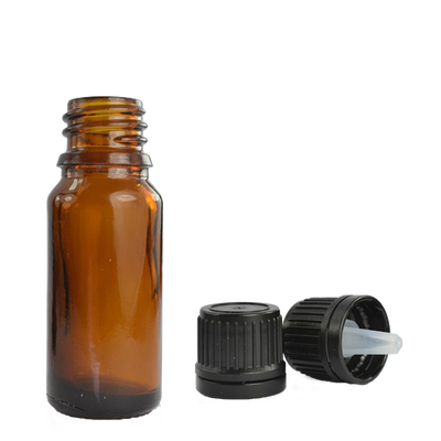 Amber Glass Dropper Bottle With Cap 10ml (Empty) for Aromatherapy
