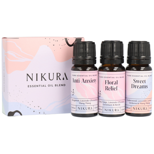 3 x 10ml | De-Stress | Anti-Anxiety, Floral Relief & Sweet Dreams Essential Oil Blends Set
