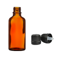 Amber Glass Dropper Bottle With Cap 50ml (Empty) for Aromatherapy