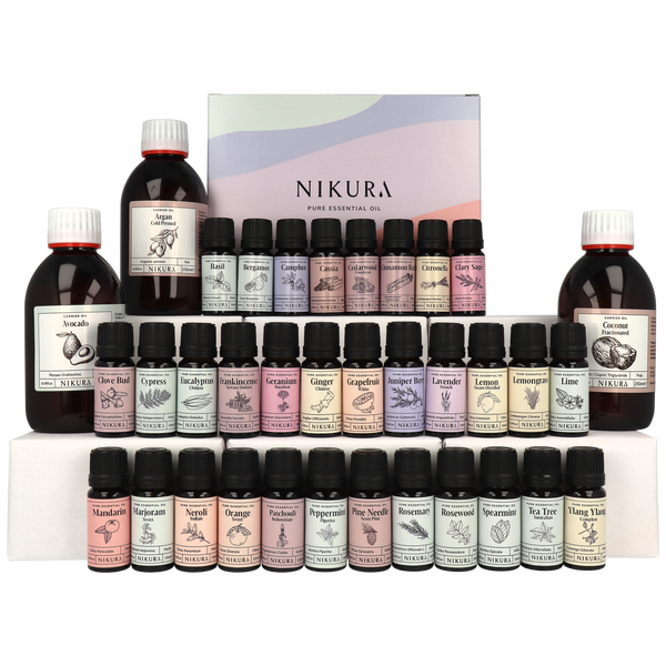 Mega Bundle Collection 32 x Essential Oils & 3 x 250ml Carrier Oils