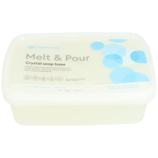 Clear Transparent Glycerine Soap Base 1kg - 100% Pure & Natural Melt & Pour